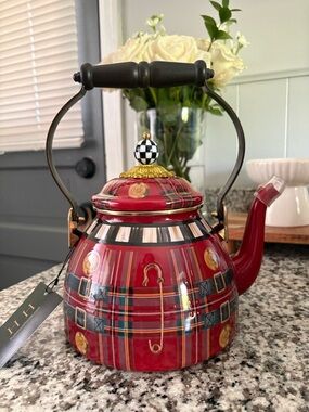 MacKenzie-Childs Christmas tea kettle